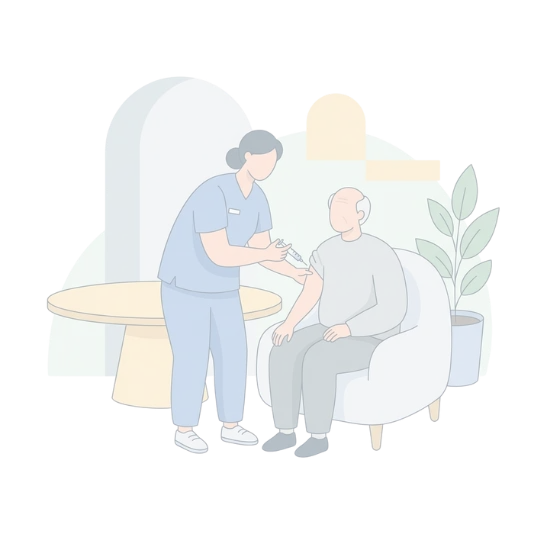 انجام تزریقات دارویی در منزل توسط نیروی آموزش‌دیده