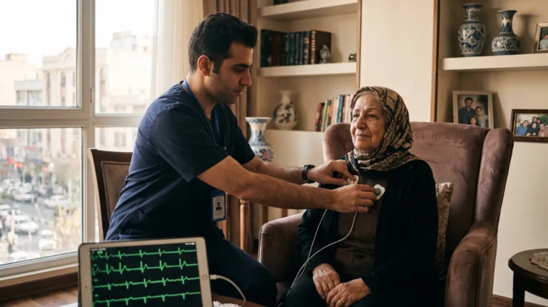 تست نوار قلب (ECG) و هولتر ۲۴ ساعته قلب در منزل؛ بررسی تخصصی و سریع در خانه